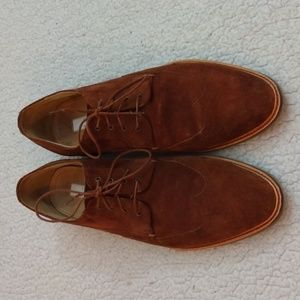 Joseph Abboud British Tan Suede Wingtip/Brogue Shoes  10.5